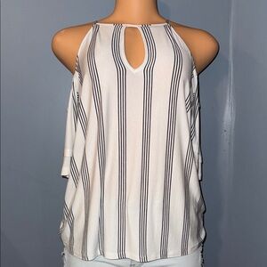 Hollister Black and White Striped Blouse